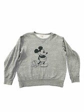 UT Uniqlo Disney Womens Sweatshirt Pullover Large Gray Mickey Mouse Sweater