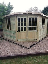 Corner Summerhouse Shed Summerhouse Heavy Duty Tanalised Corner Summerhouse 