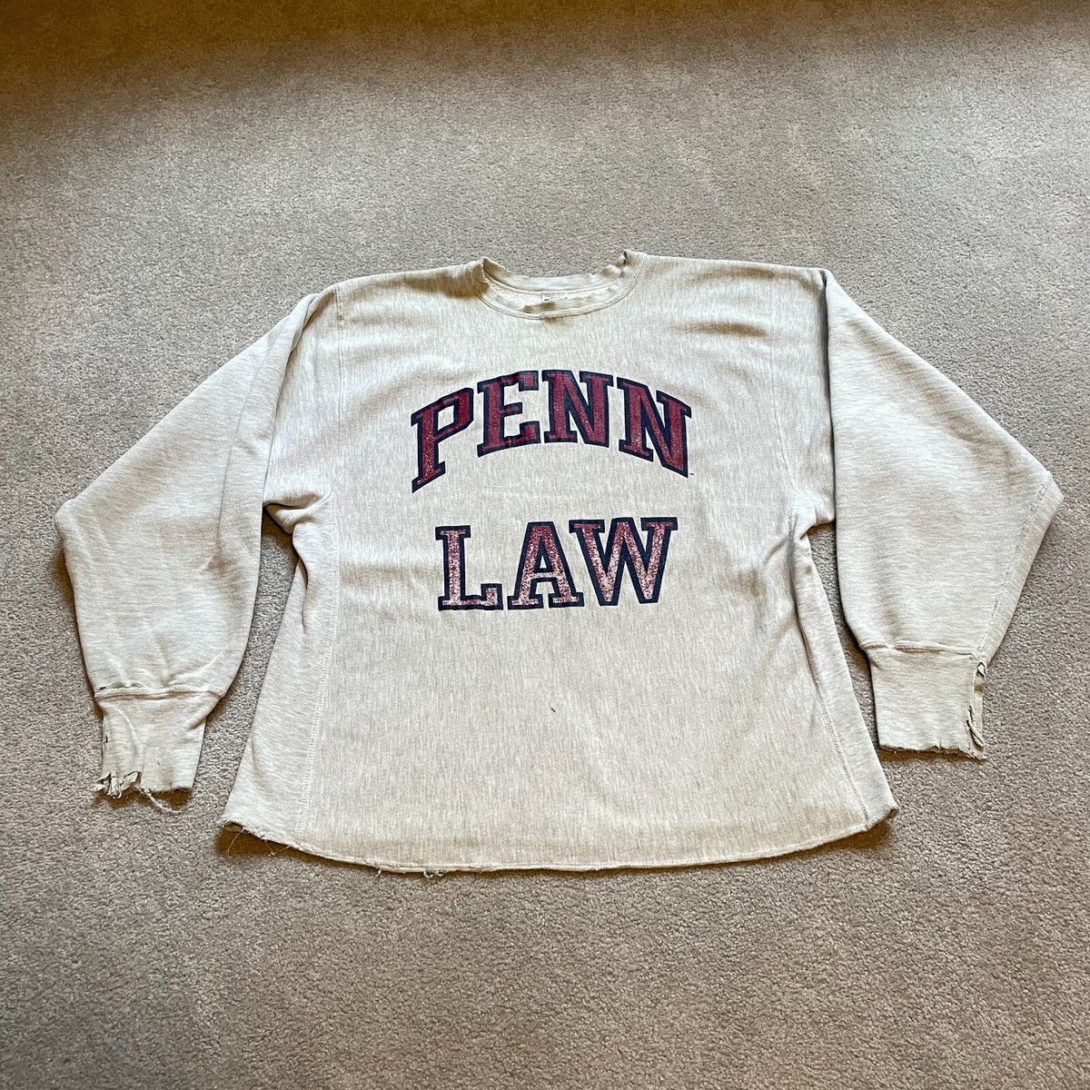 Vintage Penn Law Sweatshirt Mens 2XL XXL Reverse Weave 90s