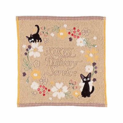 Kiki's Delivery Service Mini Towel (Sepia Flower) W25×H25cm Studio Ghibli New
