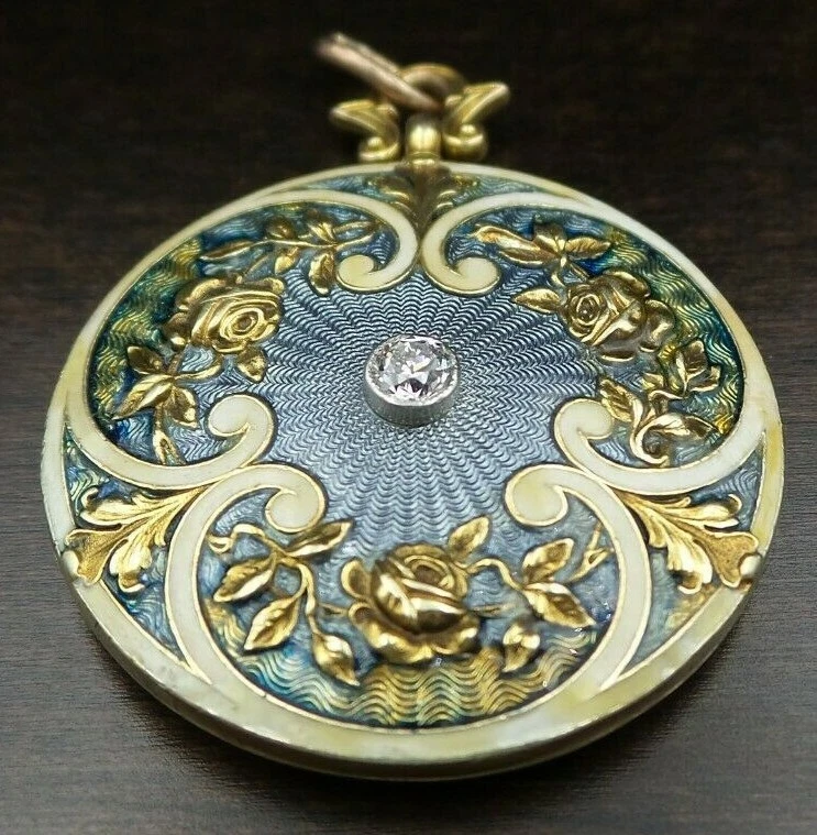 Vintage on sale enamel locket