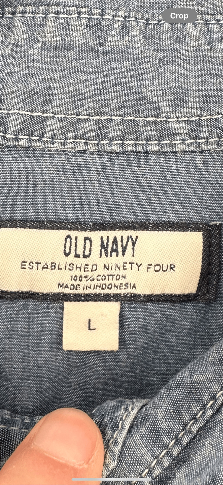 Old Navy vintage Pearl Snap men’s LS Button Up De… - image 9