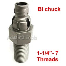 Hilti Core Drill Adapter - Convert 6 Slot BI Chuck to BS (1-1/4”-7) Male Threads