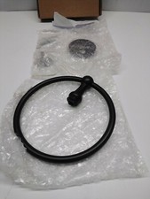 Residential Essentials 2286 Black Bradford 6-3/8" Diameter Towel Ring