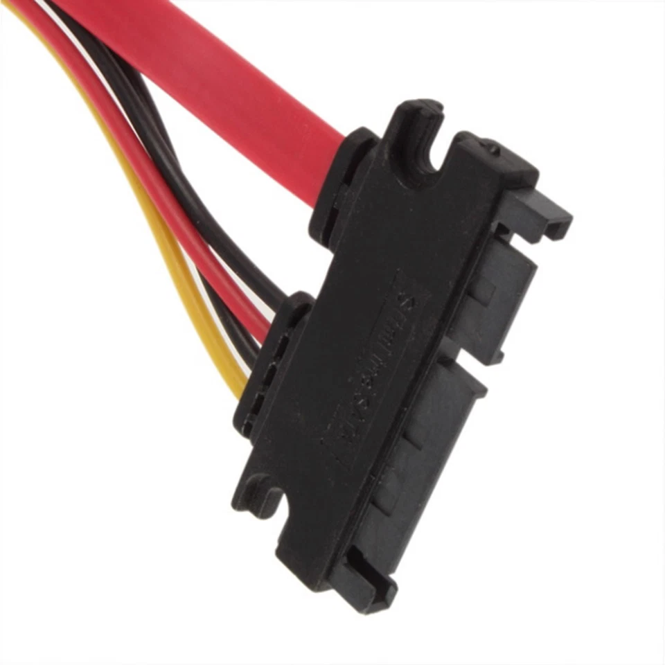 12 Inch Male to Female 7+15 Pin SATA Data HDD Power Combo Extend Extension Cord - Image 4 of 4