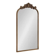 Kate and Laurel Arendahl Traditional Arch Mirror, 19" x 30.75", Gold, Baroque...