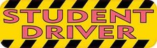 10in x 3in Student Driver Bumper Sticker Vinyl Window Decal Stickers Decals