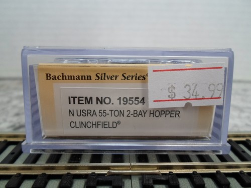 Bachmann Silver Seris ITEM#19554 N USRA 55-TON 2-BAY Hopper Clinchfeild - Picture 2 of 2