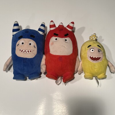 Oddbods Plush Lot Of 3 Bubbles Pogo Fuse One Animation Goffa