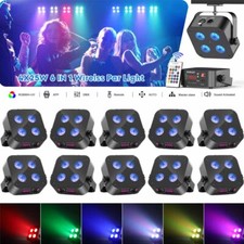 6IN1 PAR Light 4LED Rechargeable Battery RGBWA UV DMX DJ Stage Light Remote APP