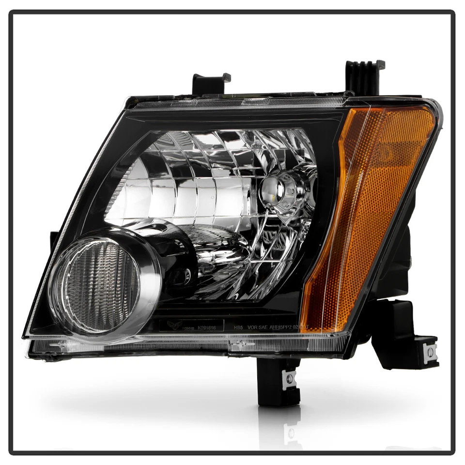 For 2005-2015 Nissan Xterra Black Headlights Headlamps Replacement Left+Right - Image 2 of 4