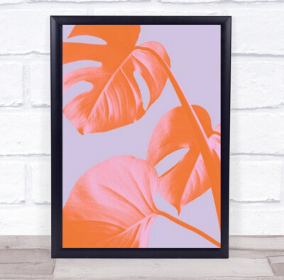 Monstera Purple 03 Studio Botanical Leaf Wandkunstdruck