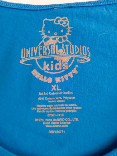 *HELLO KITTY x KING KONG Universal Studios Collection T-shirt Blue Girl Kids-XL - Picture 4 of 6