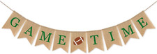 Burlap Game Time Banner Sports Theme Party Supplies Football Party Birthday Part