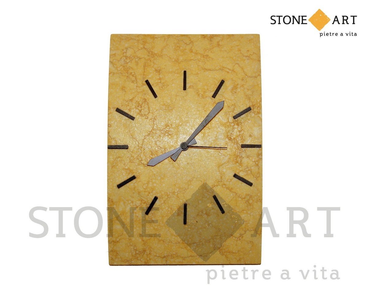 OROLOGIO da parete in pietra naturale scolpita a mano