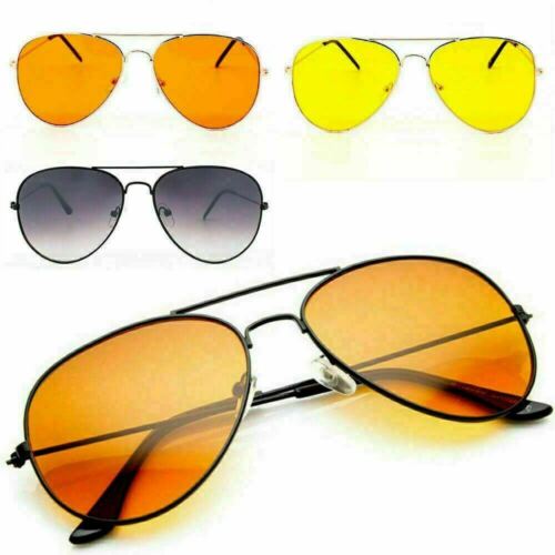 Metallgestell farbige Gläser Pilotensonnenbrille orange Männer Damen Mode Luftfahrt - Bild 1 von 14
