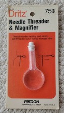 NOS Vintage Dritz Needle Threader and Magnifier 3" with 1" Lens Made in USA!