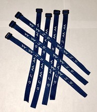 1 Woven Jesus Religious WWJD Bracelet Fundraiser Fashion Wristband - Navy