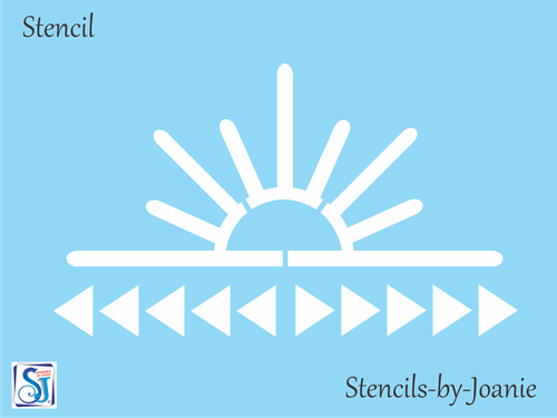 Joanie Boho Sun Stencil Desert Southwest Bohemian Geo Arrow DIY Craft Art Signs - Picture 6 of 35