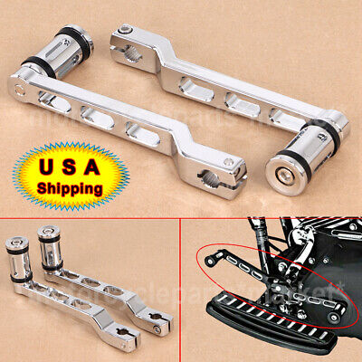 Chrome Gear Shift Lever Shifter w/ Footrest Foot Pegs For Harley Touring Custom
