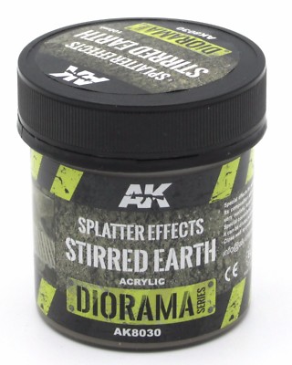AK Interactive AK8030 Splatter Effects Stirred Earth (100 ml) Diorama Series 