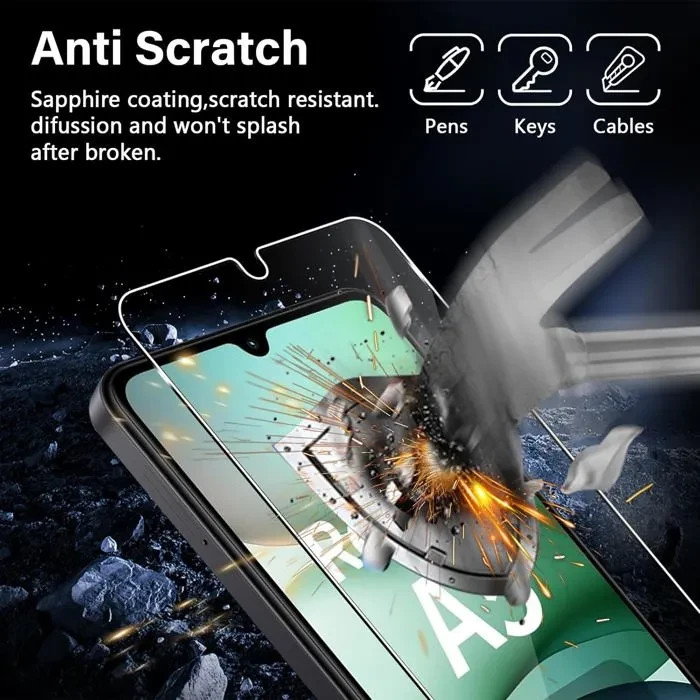 2 Glasses Toughened And 2 Window Camera Rear for Xiaomi Redmi A5 / Poco ...