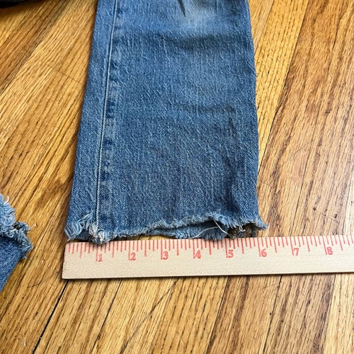 Madewell Jeans Womens 26 Perfect Vintage Ankle Blue Denim High Rise Raw Hem - Picture 11 of 11