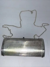 Vintage Rodo Brushed Metal Silver Clutch or Shoulder Bag 1940’s?