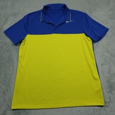 Nike Shirt Mens Large Purple Polo Golf Dri Fit Preppy Casual Standard