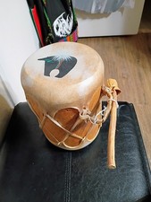 Native American Small Rawhide Drum Wood