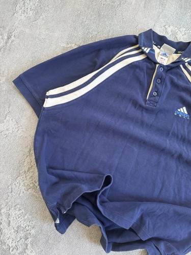 Adidas Golf M Vintage Polo 3stripes Tee T-shirt Jersey 90s - Picture 4 of 19