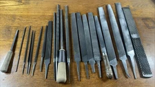 VINTAGE LOT OF 21 FILES & RASPS FLAT, HALF ROUND Disston Arcade Grobet Delta