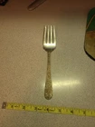 S Kirk & Son Repousse Sterling Silver Meat Fork 7.5" No Polished