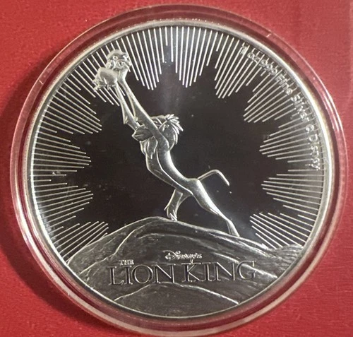 1 oz .999 Silver $2 COIN Disney Lion King The Circle of Life BU 2020 NIUE Simba