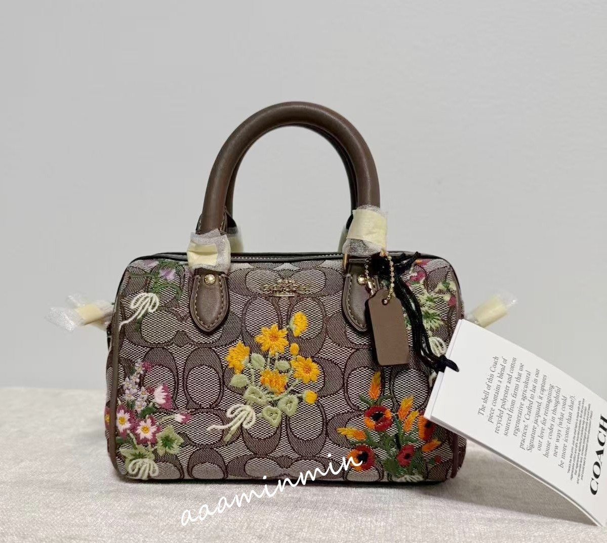 NWT Coach Mini Rowan Crossbody Bag In Signature Jacquard With