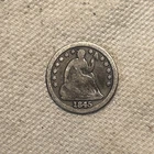 1845 Seated Liberty Half Dime QA3080 905-64