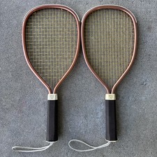 Vintage 70s Racquetball Racquets Pair - Copper Anodized Aluminum Trenway Whiz