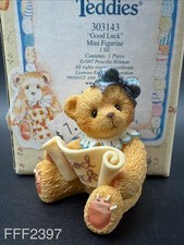 1997 Enesco Cherished Teddies "Good Luck" Mini Figurine 303143