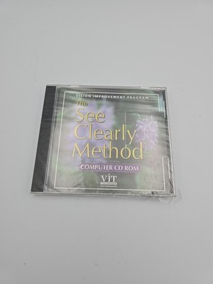 See Clearly Method Vision Improvement Program CD-ROM New Sealed 