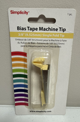 Simplicity Bias Tape Maker Machine Tip 3/8'' 9.525mm Single Fold Tip 881965 NEW