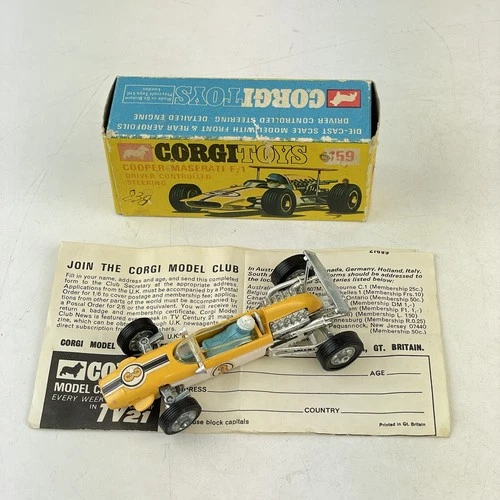 Vintage Boxed Corgi Toys 159 Cooper Maserati F1