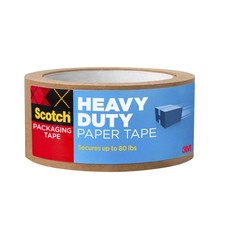 Scotch Box Lock Paper Packing Tape, Kraft Brown, Extreme Grip True, Brown