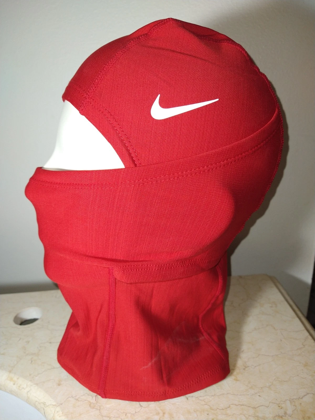 Nike Pro Hyperwarm Hood Mask / Balaclava " Shiesty " Ski Mask - Crimson Red Rojo