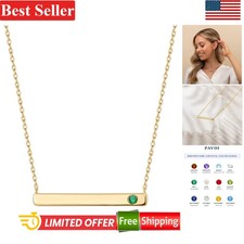 14K Gold Plated Birthstone Necklace with Emerald - Ideal Gift for May Births