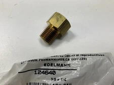 Edelmann 124640 Inverted Flare Brake Line Male Fitting, 3/8" Tube, 1/4" Thread