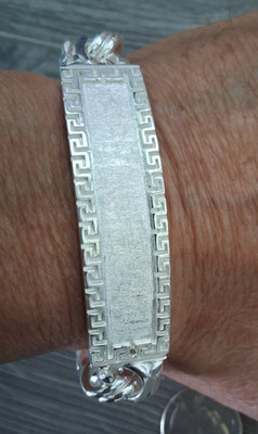 esclava de plata 925 buchona 87.6g 9''  14.3mm 925 silver bracelet plata MX.