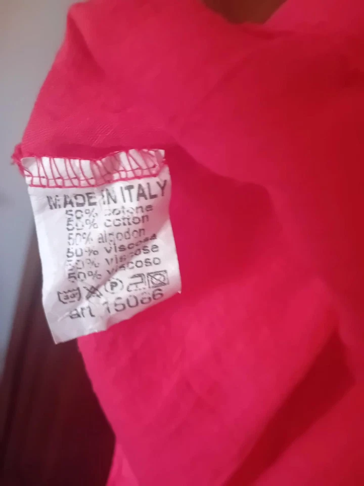 Jupe neuve longue rouge T42 doublée non transparente viscose et coton fluide - Photo 2/4