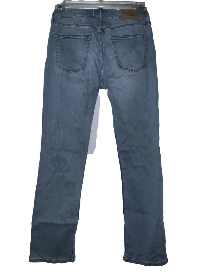 Jeans Abercrombie Niños Talla 15/16 Azul Decorativo Denim Pierna Recta Jean Foto 4 de 4