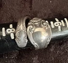Vintage Sterling Silver - ALVIN Ornate Spoon Handle Bypass Ring Size 7