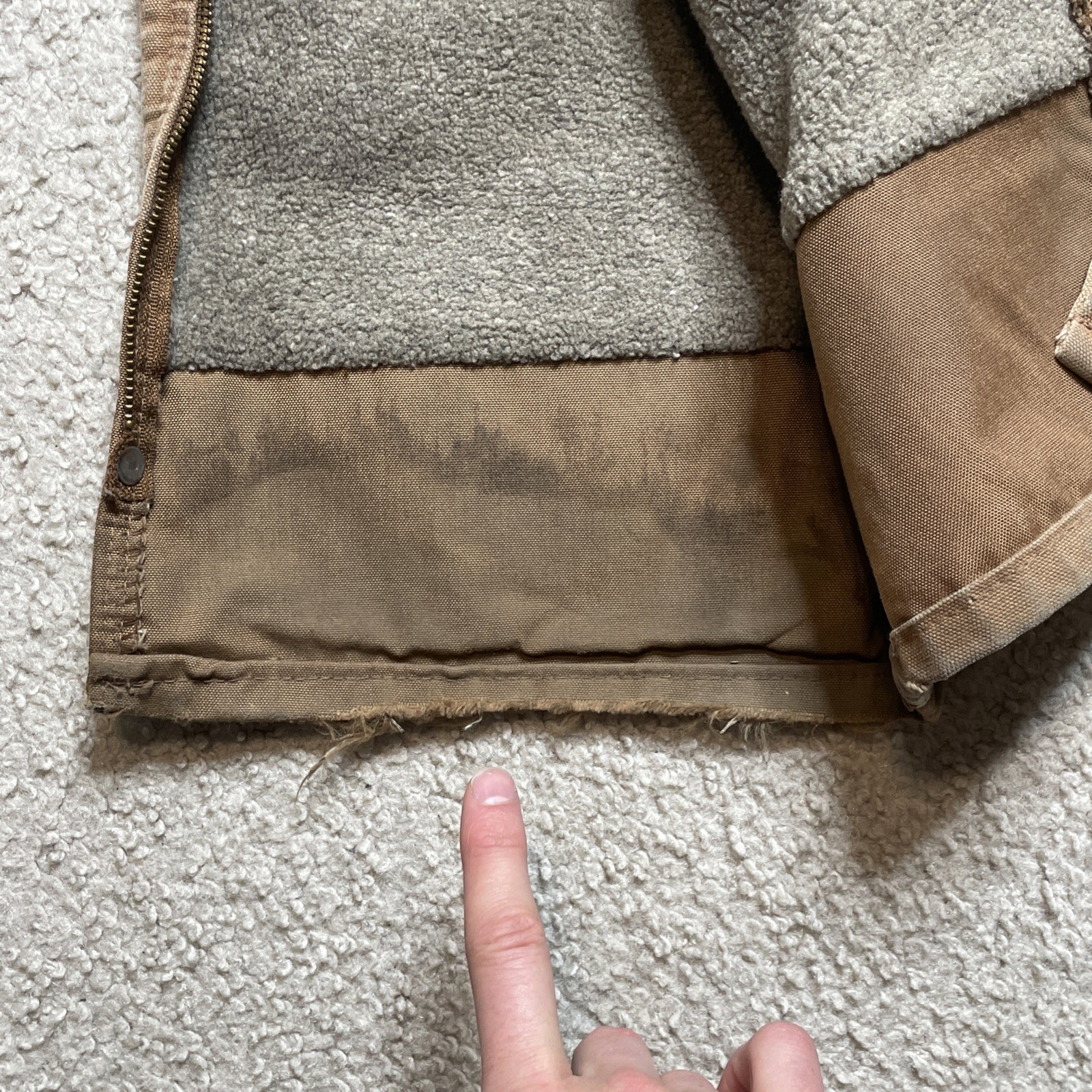 Carhartt B157 Pants Mens 32x30 Double Knee Brown Insulated Sherpa Work thumbnail 19